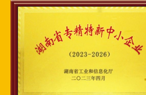 湖南省专精特新中小企业牌匾
